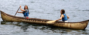 Songadeewin camp for girls in Vermont; canoeing